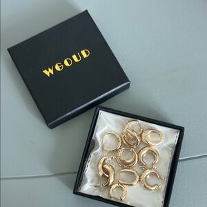 Gold Hoop Earring Set